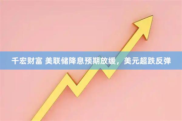 千宏财富 美联储降息预期放缓，美元超跌反弹