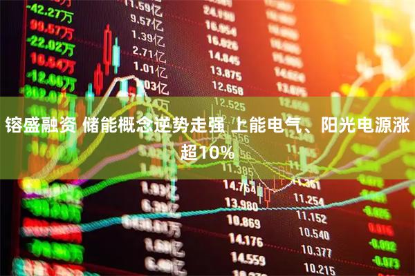 镕盛融资 储能概念逆势走强 上能电气、阳光电源涨超10%